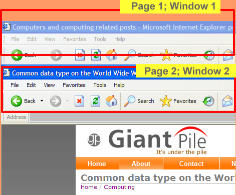 Seeing multiple webpages in separate windows