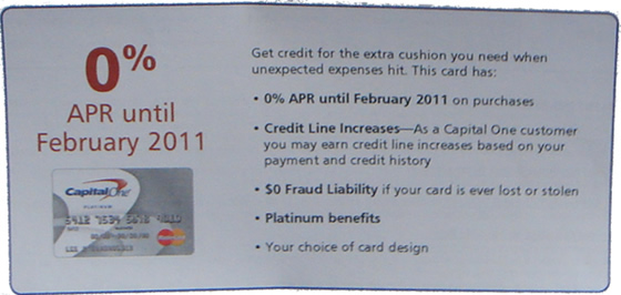 Highlights of benefits of a credit card offer