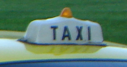 A Taxi sign